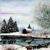 Winter In America - Watercolor Paintings - By Doina Cociuba, Realism Painting Artist
